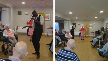 Musical entertainment at London care home